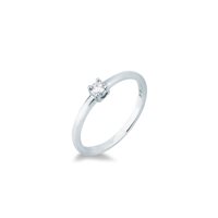 Anello Mirco Visconti Donna Solitario in Oro bianco Diamante 0.08 Ct LR61-15 - LR61-15